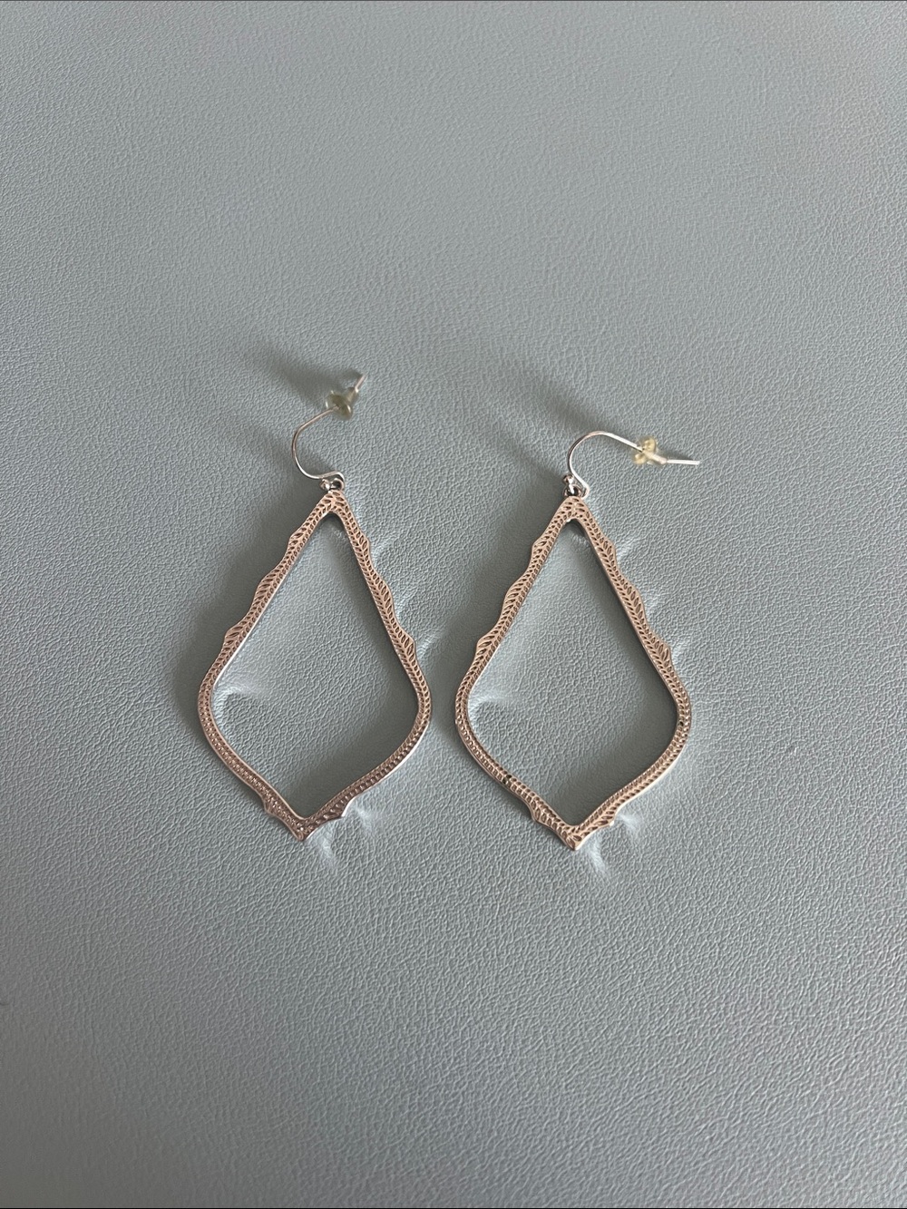 Silver Dangle Filigree Teardrop Earrings